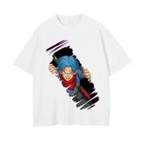 Dragon Ball Videl, Gohan ir Ponas. Satanas Manga Spaudinio Negabaritinis Marškinėlis | Unisex Laisvalaikio Viršutinė Dalis 4XL