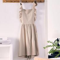 Moteriška virtuvės prijuostė su kišenėmis, skirta virėjui sodininkystei. Darbas su didele Pinafore suknele, kepimas, kepsninė ir kepsninė Uniform size chaki