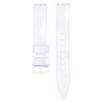 Laikrodžio apyrankė PVC dirželis Swatch laikrodžiams 16mm 17mm 19mm Laikrodžio priedai Minkštas želė spalvos Vandeniui atspari guminė apyrankė su įrankiu 16mm skaidri