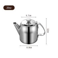 Nerūdijančio plieno arbatinukas ir virdulys su filtru arbatai ir vandeniui – patvarus namams ir komerciniam naudojimui, tiekiamas 20/32/48/70 uncijų talpos. 20oz