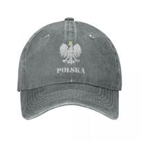 Vintažinis Lenkija Vintažinė Lenkija Lenkijos Vėliava Beisbolo Kepuraitė Nusidėvėto Džinsinio Audinio Lenkijos Erelis Kepuraitė Veiklai Lauke Kepurė Adjustable pilka spalva