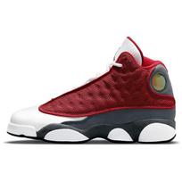 Air Jordan 13 Retro Red Flint Vyriški sportbačiai Sportinė raudona Kvarcas pilkas Balta DJ5982-600 44
