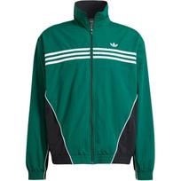 Adidas Originals Ugnies Rašto Striukė Trys Juostelės Spalvų Bloko Raštas Spausdinta Sportinė Striukė Vyriška Striukė Miško Žalia IS0195 M
