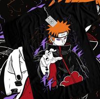 Skausmas Akatsuki Marškinėliai Naruto Itachi Uchiha Siaubo Manga Anime Juoda Dovana Marškinėliai L