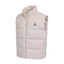 Jordan Flight Stand Collar Užtrauktukas Vienspalvis Velūrinis Lengvas Šiltas Pūkinis Liemenė Vyriškos Liemenės Smėlio spalvos HV0535-104 XL