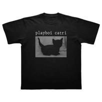 Playboi Carti Juodo Katino Marškinėliai T-Shirt WLR Albumo Tour Prekės - Visų Dydžių PA1310_21 Unisex Marškinėliai S