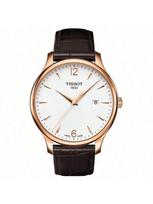 Elegantiškas Tissot kvarcinis laikrodis, stilingas, madingas vyriškas laikrodis su 30 metrų atsparumu vandeniui. gali pasigirti 42 mm baltu ciferblatu, T063.610.36.037.00 balta
