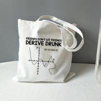 Chemijos krepšelio drobė Viskas, ko jums reikia, yra meilė Matematika Grafika Mados laikymo krepšys Juokingas „GeekTotebag“