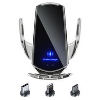 Aukščiausios kokybės automobilinio telefono laikiklis Belaidis įkroviklis Mobiliojo telefono laikiklis Indukcinis Atidarymas Uždarymas Navigacija Tvirtinamasis rėmas Automatinis laikiklis
