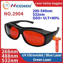 Apsauginiai akiniai lazeriu Apsauginiai akiniai OD6 CE ND YAG UV Apsauginis infraraudonųjų spindulių rentgenas 532nm CO2 1064nm 190-550 800-1100nm