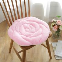 Pliušinė rožinė stora dygsniuota kėdės pagalvėlė biuro namų valgomojo kėdės pagalvėlė tatami grindų pagalvėlė 45*45cm rožinė