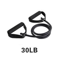 5 lygių elastinė juosta joga tempimo virvė elastinė sporto salės fitneso pratimų vamzdinė juosta su rankenomis namų treniruotėms, jėgos treniruotėms juoda