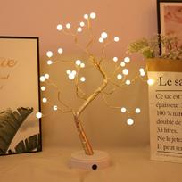Christmas Led Tree Light Home Party Wedding Festival Tabletop Decor Elegant Charming Decorative 36pcs lamp beads šilta balta spalva