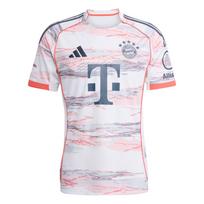 Adidas FC Bayern 25/26 Away AEROREADY Comfortable Versatile Short Sleeve Football Shirt Men Tops White JJ2143 S