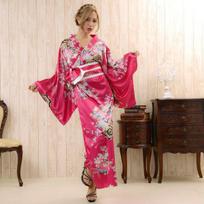 Japoniškas tradicinis moteriškas formalus yukata anime kimono kostiumas pasirodymams ir fotosesijoms One Size slyvos raudonumo spalva