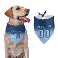 Personalizuotas šuns bandana su vardu numeriu Individualus šuns bandana Augintinio šalikėlis šuniukui mažam vidutinio dydžio katėms One Size tamsiai mėlyna