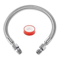 Aukšto slėgio 870PSI Nerūdijančio plieno Kompresoriaus Užvedimo Žarna 1/4Colio X 20Colių Metalinė Oro Žarna Dirbtuvėms 1
