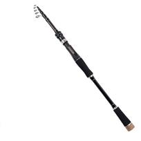 Nauja anglies teleskopinė masalo meškerė 1,8M 2,1M 2,4M 2,7M 3M EVA rankena, verpimo meškerė / užmetimo meškerė. Spinning Rod 1.8M juoda
