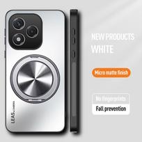 Magnetinis dėklas Honor 400 Pro matinis smūgiams atsparus 360° besisukantis žiedinis laikiklis dangtelis Honor 400 Lite ABR-NX1 kietas buferio apvalkalas Honor 400 (Global) balta