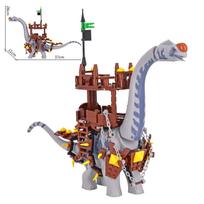 MOC Jurassic World Titanosaurus Sėdynės Statybiniai Blokeliai Dinzaurų Plytelės Tyrannosaurus Indominus I-Rex Surinkimo Žaislas Vaikams