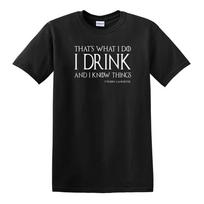 „Game of Thrones“ „Aš geriu ir žinau dalykus“ Tyrion Lannister unisex marškinėliai S