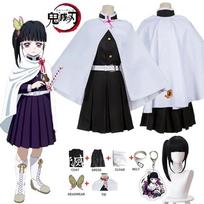 Anime Demon Slayer Cosplay kostiumas Kimetsu no Yaiba Kanao Tsuyuri Kanawo Kimono Apranga Moterys Helovinas L-(Full set+wig)