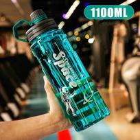 2L 3L didelės talpos sportinio vandens butelis su filtru Ekologiškas plastikinis vandens puodelis Nešiojamas fitneso gėrimų butelis be BPA 1100ML star green
