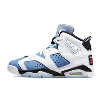 Air Jordan 6 Retro GS UNC Namų Vaikų Sportbačiai Mėlyni University-Blue Balti 384665-410 35.5