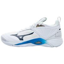 Mizuno Wave Momentum 2 Fabric Shock Absorbing Non-Slip Durable Breathable Low-Top Training Shoes Unisex sneaker White Blue V1GA211300 37