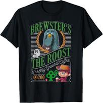 Animal Crossing Brewster's The Roost kavinės marškinėliai M juoda