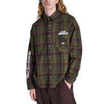 Adidas Originals FW25 Medvilniniai flaneliniai ilgomis rankovėmis marškiniai Vyriški marškiniai KG6451 L