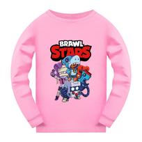 4093 Vaikams Berniukams Mergaitėms Brawl Stars Spausdinimo Ilgomis Rankovėmis Marškinėliai 110cm violetinė