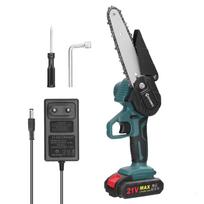 21V 6 colių nešiojamieji elektriniai genėjimo pjūklai Įkraunamas mažas medienos skaldymo grandininis pjūklas viena ranka (EU) 1pcs 1200mAh battery