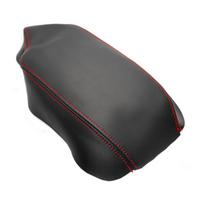 Automobilio priedai Mikropluošto odos centrinės konsolės dangtelis porankių dėžutės dangtelio lipduko apdaila BMW 3 serijai F30 2013 - 2017 LHD Black with red