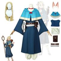Anime Skanus požemyje Marcille Donato Cosplay Kostiumai Perukas Suknelė Plaukų segtukai Uniforma Helovino Vaidmenų žaidimo Rekvizitas Kostiumai Mergaitėms L-(Costume+Wig)
