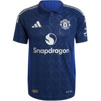 Adidas Manchester United 24/25 išvykos mados logotipas trumpomis rankovėmis futbolo marškinėliai vyriški viršutiniai drabužiai naktinio mėlynumo IU1391 XS