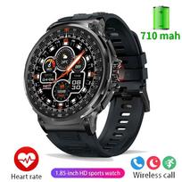 2024 m. GPS sekimo išmanusis laikrodis vyriškas 1,85 colio HD AMOLED ekranas 710 Mah Baterija Sportinis Bluetooth skambučių išmanusis laikrodis Naujas Silicone band juoda