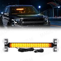 40 LED Stroboskopinė Lemputė Avarinis Blyksnis Įspėjamoji Lempa Automobilio Priekinio Stiklo Juosta Eismo Patarėjas Žibintuvėlis Raudona Mėlyna Automobilio Priedai 12V-24V geltona
