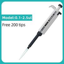 Laboratorinė mikropipetė, tikslus dozavimas, automatinė pipetė, skaitmeninė reguliuojama plastikinė pipetė, chemijos laboratorijos įranga 0.1-2.5ul