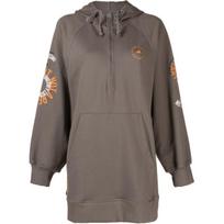 Adidas Stella McCartney Hooded Logo Pattern Outdoor American Style Half-Zip Vintage Casual Sports Long Sleeve Sweatshirt Women sweatshirt IB5901 XXXS