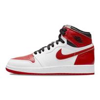Air Jordan 1 Retro High OG GS Heritage Kids Sneakers Red White University-Red 575441-161 35.5