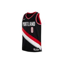 Nike tinklelio logotipas krepšinio liemenė 22-23, Portland Trail Blazers, Damiano Lillardo Nr. 0 Vyriški Viršutiniai Drabužiai Juodi DN2020-010 XS