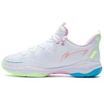 Li Ning Zhan Ji III Lite Smūgius sugeriantys atšokantys žemi teniso bateliai Unisex bateliai Balti Rožiniai AYZS016-3 41