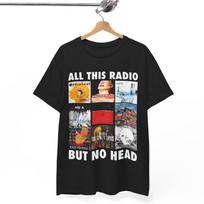 Visas šis radijas, bet jokios galvos Marškinėliai Juokingi Radiohead Roko Grupės Marškinėliai 4XL