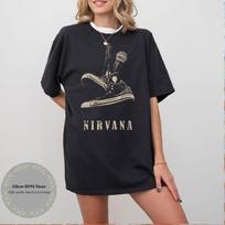 Nirvana marškinėliai, Vintažiniai grupės marškinėliai, 90-ųjų roko muzikos marškinėliai, Grunge marškinėliai 3XL