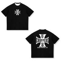 West Coast Choppers Kryžiaus rėmo rašto marškinėliai vyrams hiphopinis gatvės stilius dideli marškinėliai madingi marškinėliai vyriški viršutiniai drabužiai gangsterių apranga S