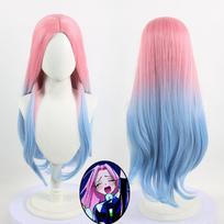 Anime Mizi Cosplay ateivių scenos kostiumas perukas tamsiai mėlyna suknelė rožinė mėlyna pirštinė kojinių diržo komplektas vienodas Helovino kostiumas moterims One Size pilka spalva