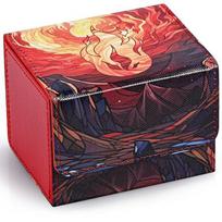 Denkinių dėžutė TCG kortoms, Prekybos kortų laikymo dėžutė Talpina 120+ įvilktų kortų PU odos kortų dėžutė Tinka CCG Magic kortoms
