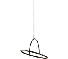 Halo Design 749539 - dimeriuojamas LED pakabinamas šviestuvas ant kabelio TILT LED/40W/230V Ø 40 cm juodas