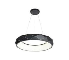 LED liustra REUS ant laido, 36W/230V, 4000K, Ø 61 cm, juoda